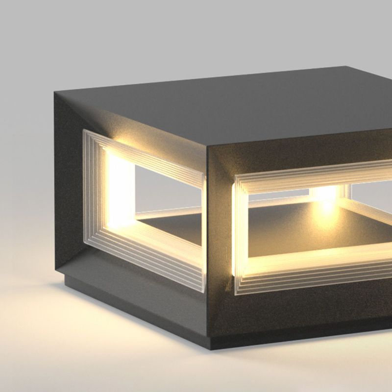 Freyza | Lampe d’extérieur noire – Éclairage contemporain pour jardin, extérieur et terrasse