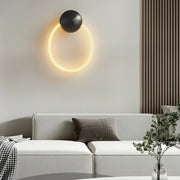 Freyza - LED Wall Sconce Light – Modern Round Nylon Stainless Steel (47x30cm / 18.7x11.8in)