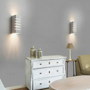 Freyza - Nordic Wall Sconce Rectangular Gypsum White G4 25cm / 10in Paintable Up Down Light