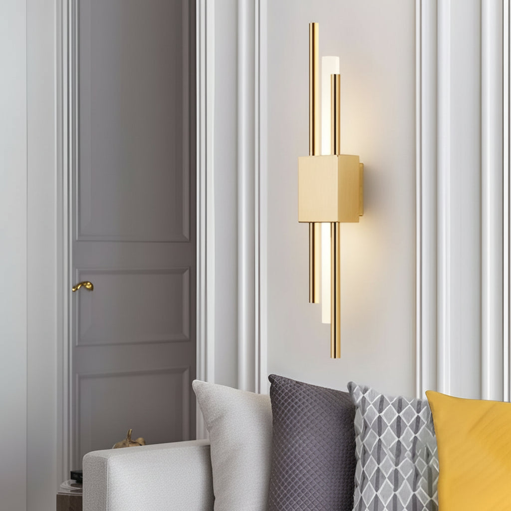 Freyza - Postmoderne Kupfer-Wandleuchte - Auf-/Abwärts LED Kunstdekor-Leuchte - 2-flammig/4-flammig - 3000K