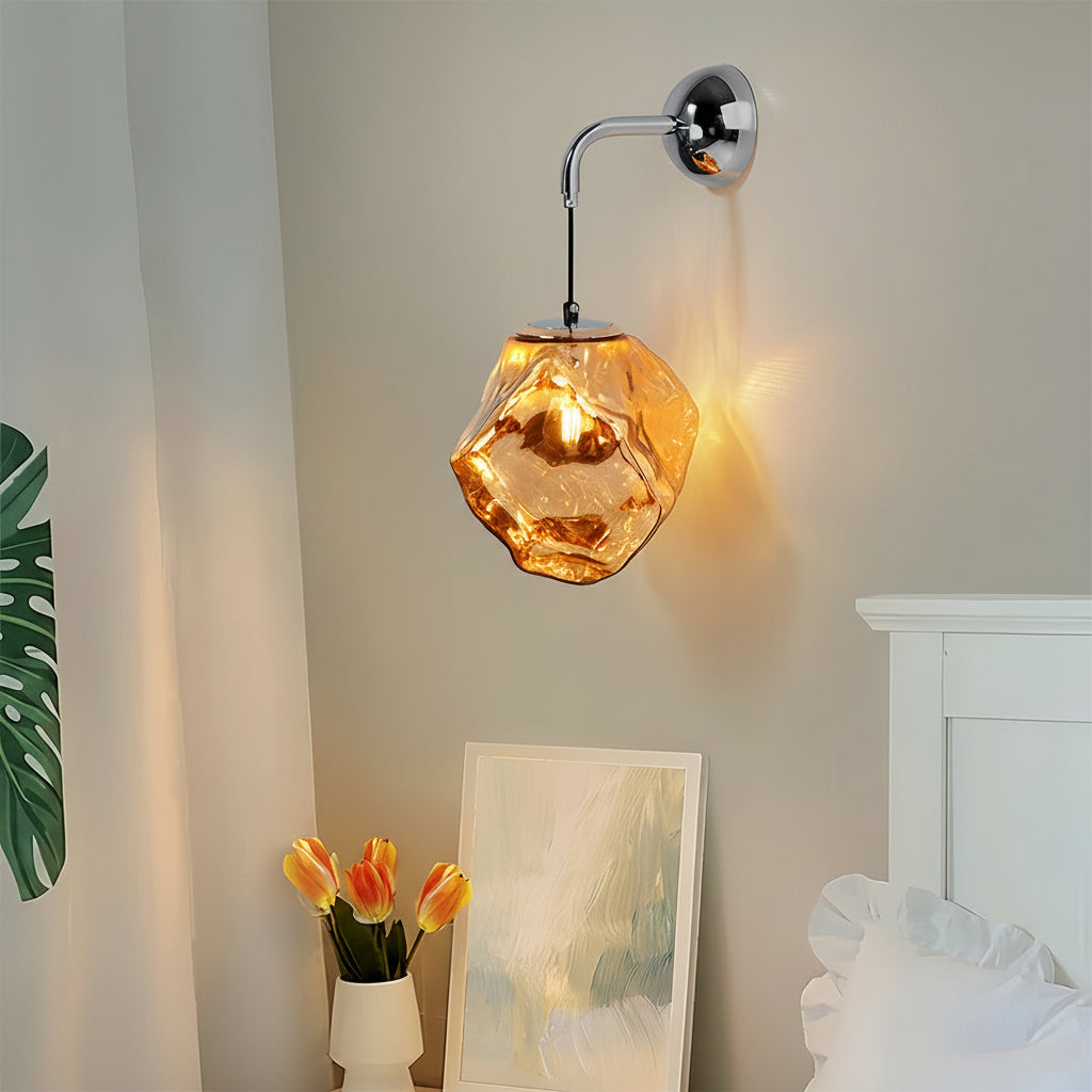 Freyza - LED Wall Sconce – Art Deco Iron White Gold Silver Rose Gold (3-Step Dimming & 13x20cm)