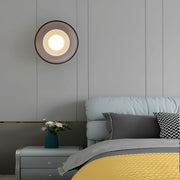 Freyza - LED Wall Sconce – Round Glass Smoke Gray Transparent (Integrated LED & 23cm)