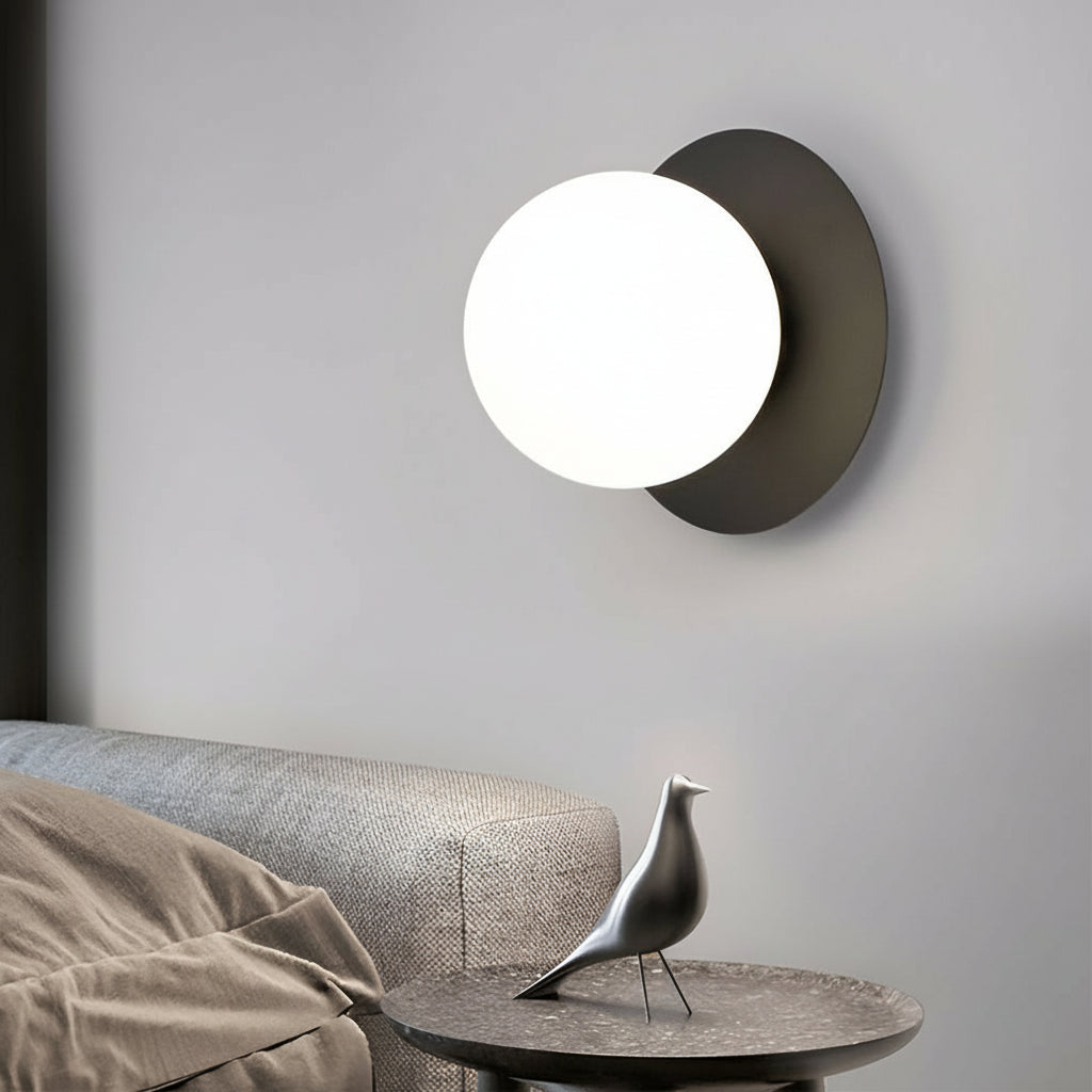 Freyza - LED Wall Sconce – Round Glass Ball Globe 12W Gold (15cm / 6in)