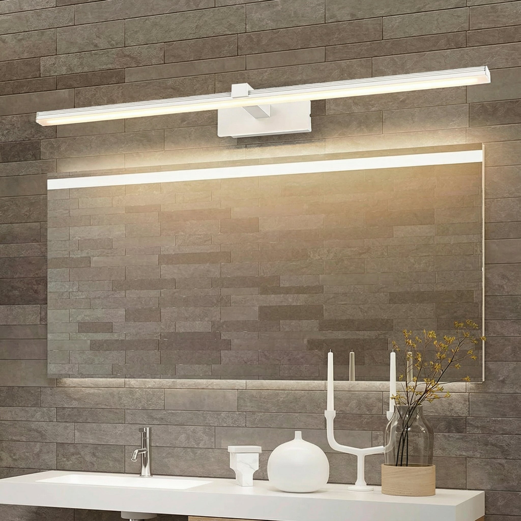 Freyza - LED Vanity Light Bar Modern Minimalist Wall Sconce Black White 40-50cm