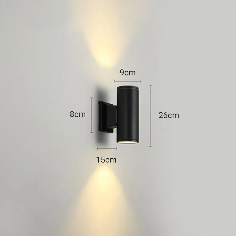 Freyza | Kren Minimalist Metal Black Outdoor Wall Light – Minimalist Garden Porch Exterior