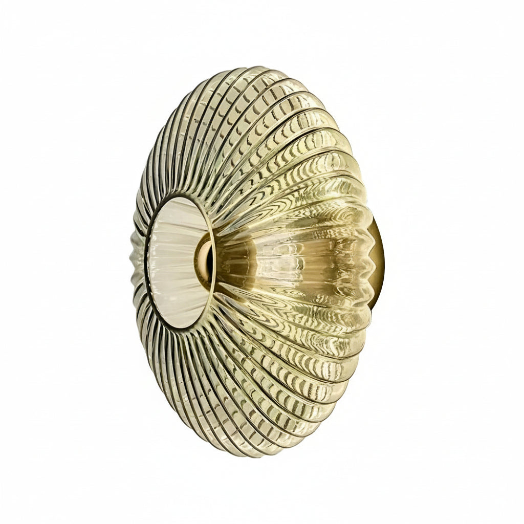 Freyza - LED Wall Sconce Light – Modern Round Striped Glass Postmodern (25x25cm / 9.8x9.8in)