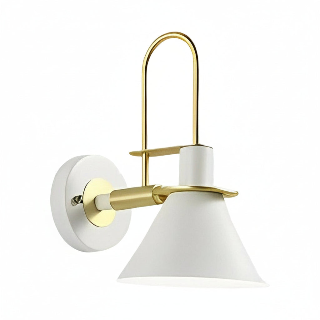 Freyza - LED Wall Sconce Light – Modern Nordic Horn Iron Brass (37x20cm / 14.5x7.8in)