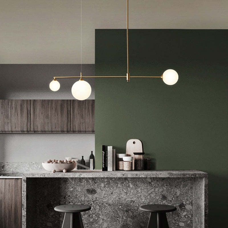Freyza | Suspension dorée en cuivre – Cuisine moderne et salle à manger
