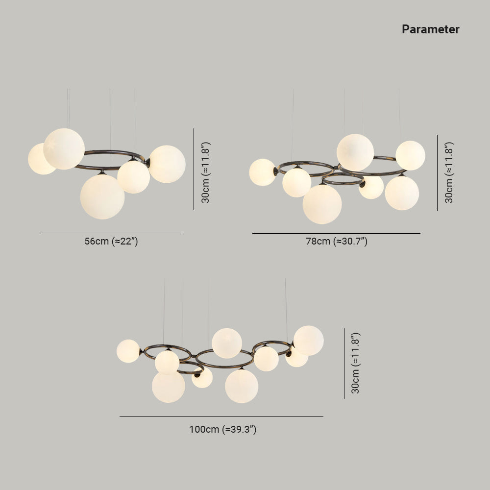 Freyza | Suspension dorée et blanche – Cuisine moderne, salle à manger