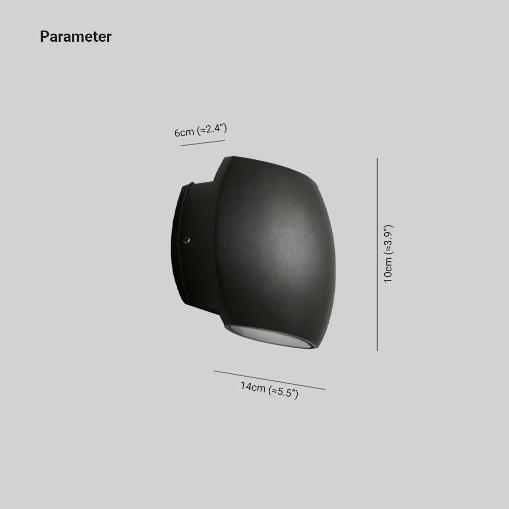 Freyza | Applique murale extérieure noire – Éclairage minimaliste pour jardin, porche et extérieur