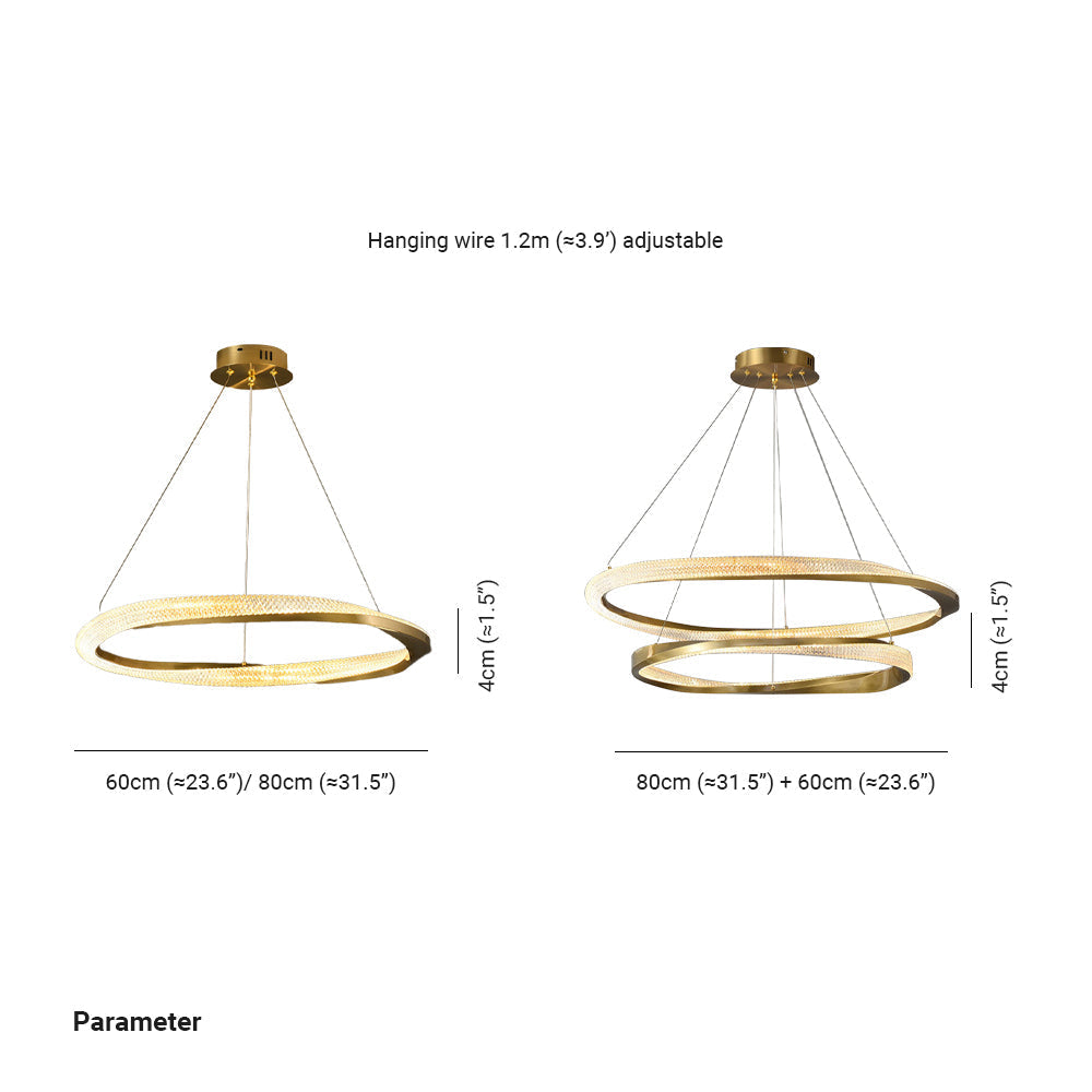 Freyza | Suspension dorée – Cuisine et salle à manger minimalistes