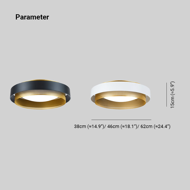 Freyza | Plafonnier noir et blanc – Moderne pour chambre, couloir et cuisine