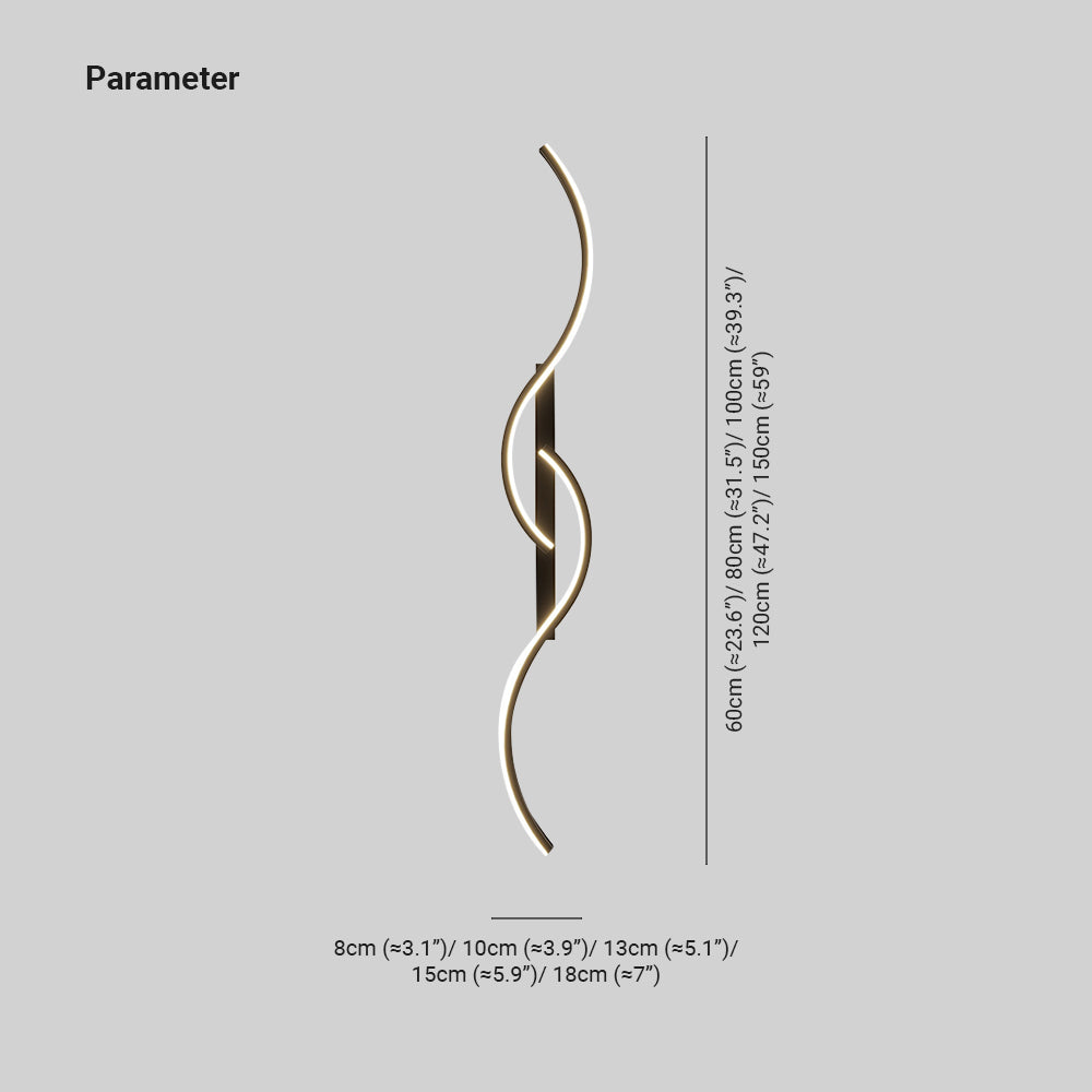 Freyza | Lumor Modern Linear Black Gold Indoor Wall Light – Modern Bedroom Living Room