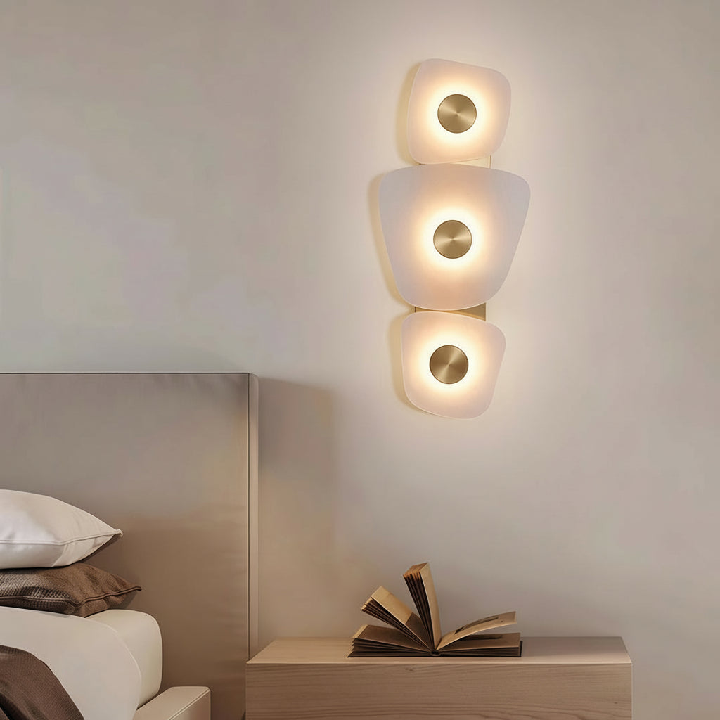 Freyza - LED Wall Sconce Light – Italian Minimalist Cloud Stone Copper (60x25cm / 23.6x9.8in)