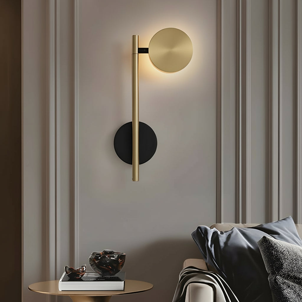 Freyza - Modern Nordic Adjustable LED Wall Sconce – 350° Rotatable Aluminum Reading Light - 12W, Black & Gold