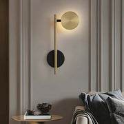 Freyza - Modern Nordic Adjustable LED Wall Sconce – 350° Rotatable Aluminum Reading Light - 12W, Black & Gold