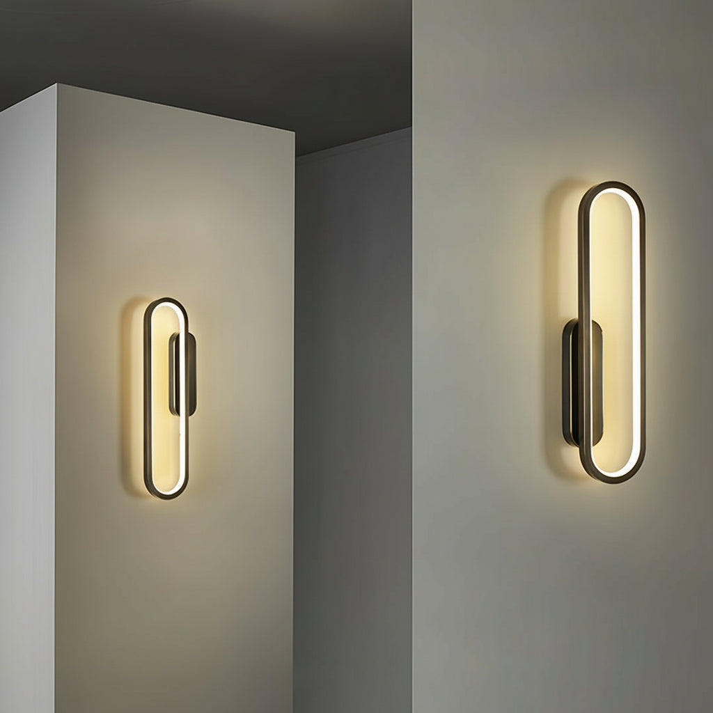 Freyza - LED Wall Sconce Light – Oval Minimalist Aluminum Silicone (40cm / 15.7in)