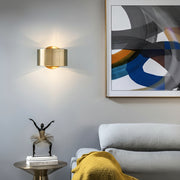 Freyza - Nordic Wall Sconce Circular Up Down Iron Gold E27 15cm / 6in Minimalist Bedside Light