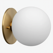 Freyza | Brass Glass Wall Light – Bedroom Hallway