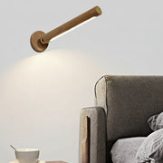 Freyza - LED Night Light Wall Sconce – 360° Rotating Wooden Magnetic USB Rechargeable (21cm / 8.3in)