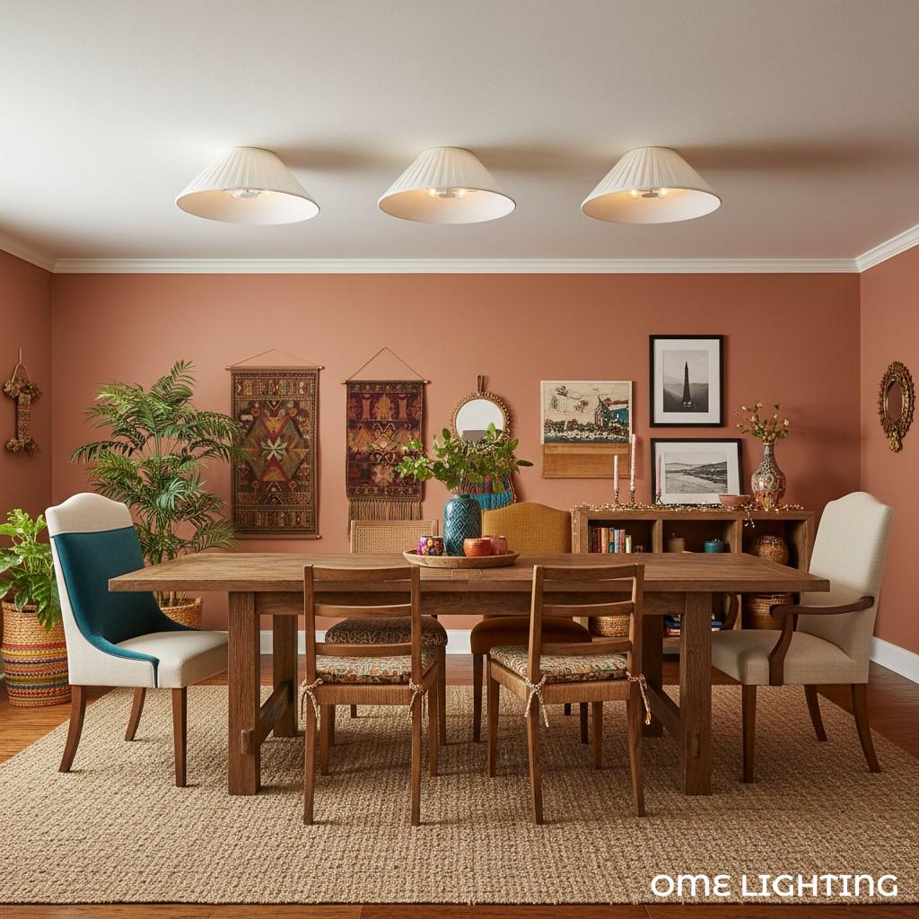 Freyza | Leinen-Deckenleuchte – Schlafzimmer Wohnzimmer