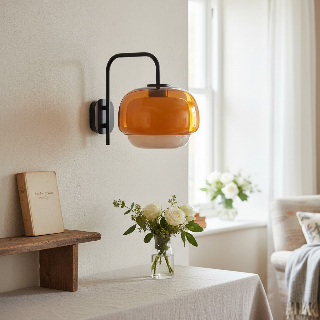 Freyza | Glass Wall Light – Modern Bedroom Hallway