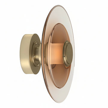 Freyza - LED Wall Sconce Light – Modern Round Nordic Double-Layered Glass (23x13cm / 9x5in)