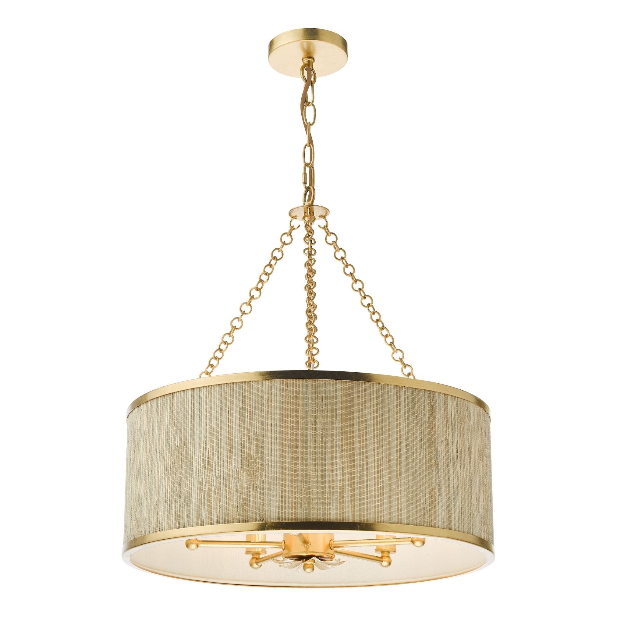 Freyza – 5-Light Gold Pendant Ceiling Light | Adjustable Indoor Hanging Fixture with Clear & Natural Shade Options
