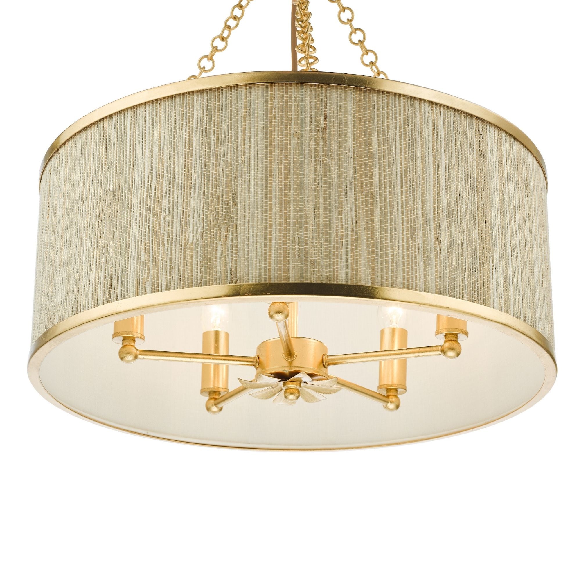 Freyza – 5-Light Gold Pendant Ceiling Light | Adjustable Indoor Hanging Fixture with Clear & Natural Shade Options