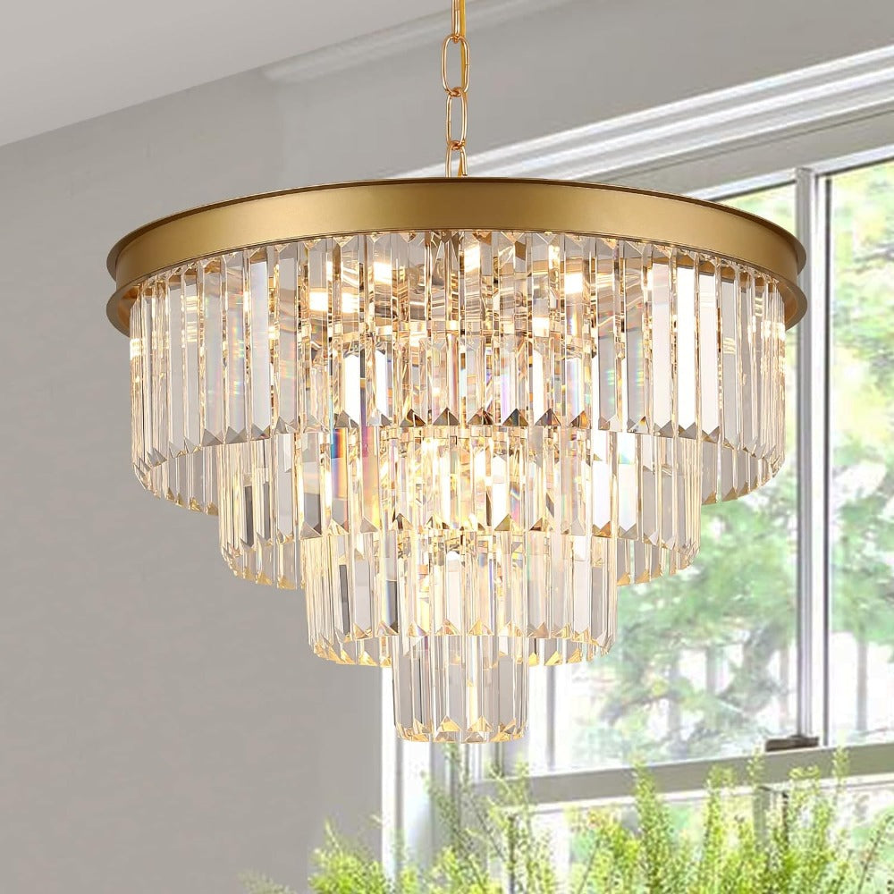 Freyza | Suspension moderne en cristal à LED Kristy – Cuisine moderne, salle à manger