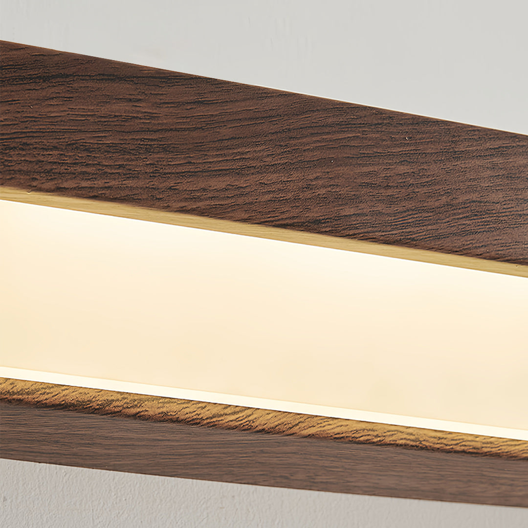 Freyza - LED Wall Sconce Light – Modern Minimalist Geometric Wood Grain Iron (30x10cm / 11.8x3.9in)