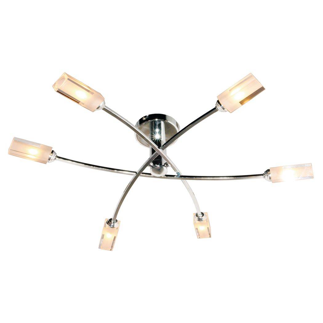 Freyza - Icarus 6 Light Semi Flush Ceiling Light Polished Chrome