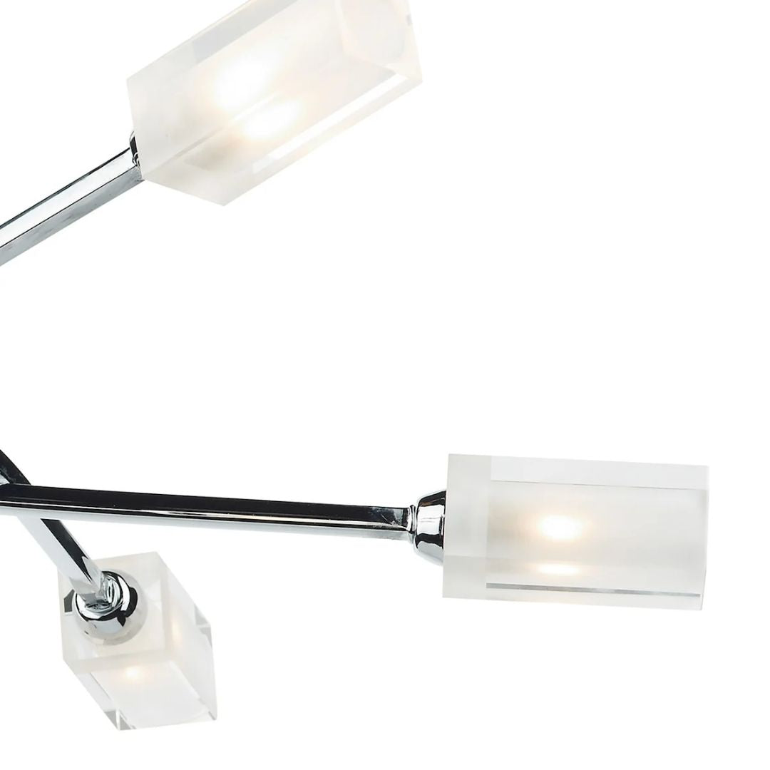 Freyza - Icarus 6 Light Semi Flush Ceiling Light Polished Chrome