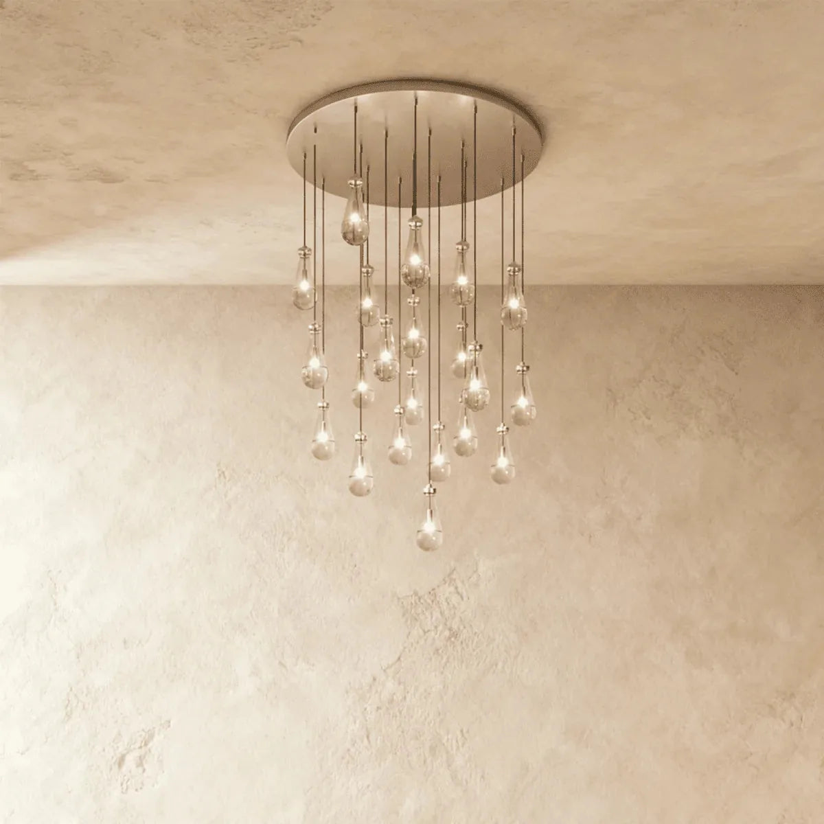Freyza - AquaLustre | Elegant Raindrop Glass Chandelier Fixture