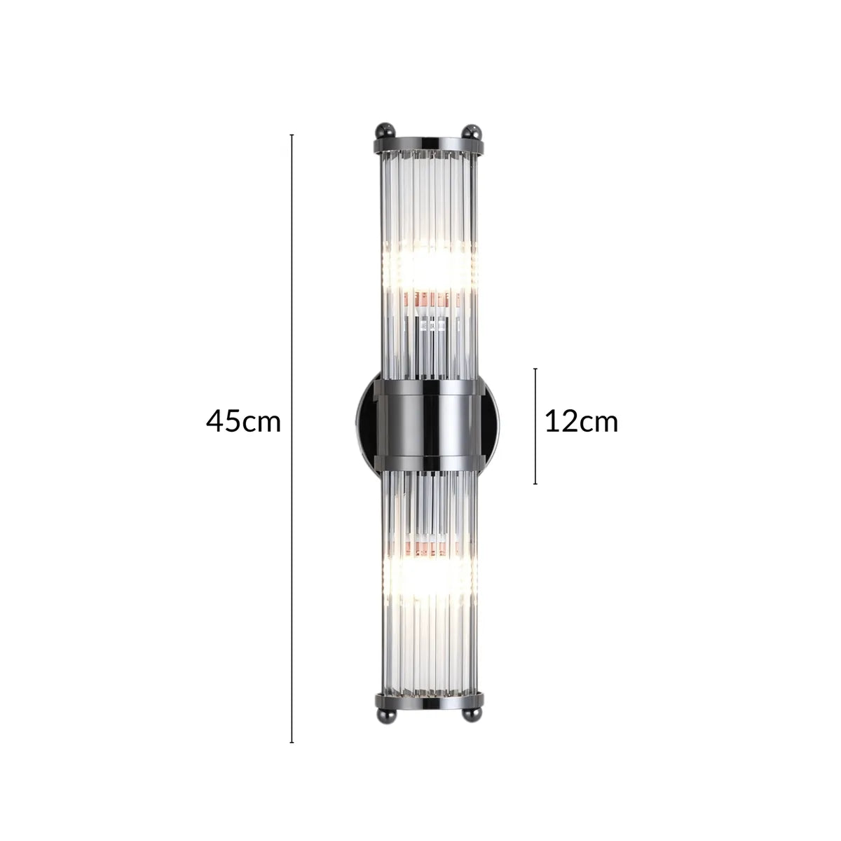 AthenaGlow | Stylish Modern Glass Bathroom Wall Light Sconce Fixture 9