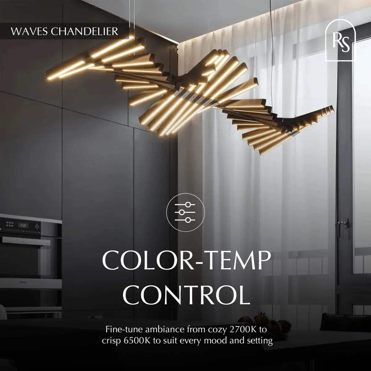Freyza - AquaWave | Elegant Adjustable Modern Chandelier Lighting Fixture
