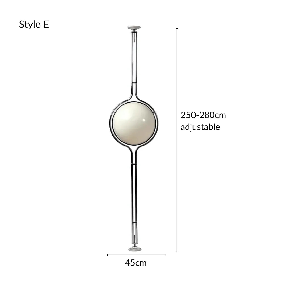 AuraGlow | Elegant Modern Acrylic Standing Floor Lamp with Chrome Base 10