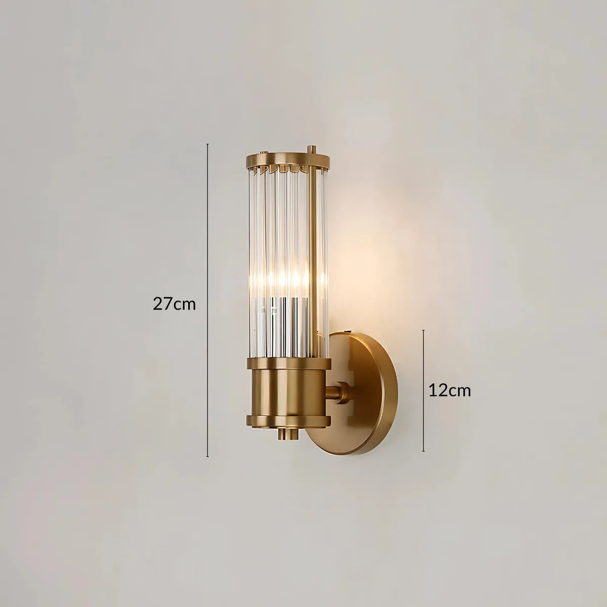AthenaGlow | Stylish Modern Glass Bathroom Wall Light Sconce Fixture 10