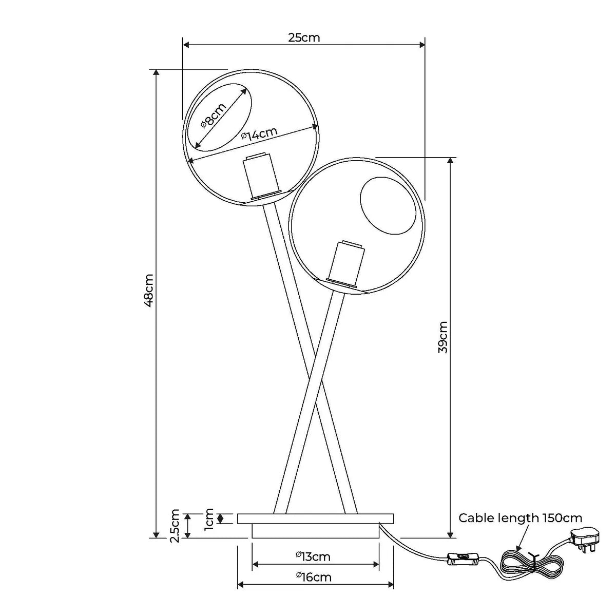 Branco | Stylish Elegant Satin Nickel Smoked Glass Table Lamp 11