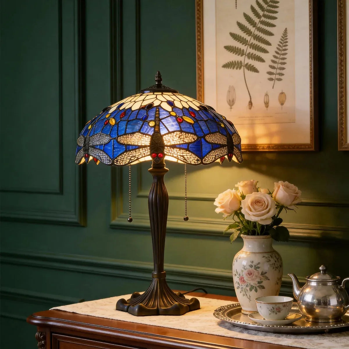 ArtisanGlow | Elegant Handcrafted Stained Glass Table Lamp 11