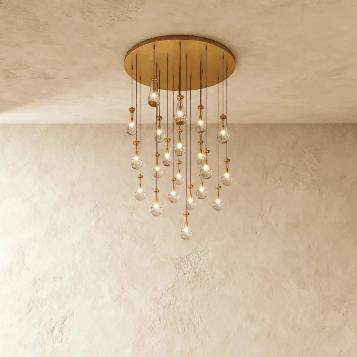 Freyza - AquaLustre | Elegant Raindrop Glass Chandelier Fixture