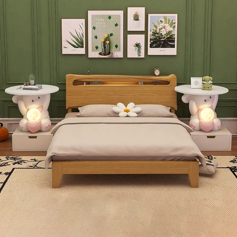 Art Deco | End Table with LED Light & Drawer | Whimsical Side Table for Kids' Room 11