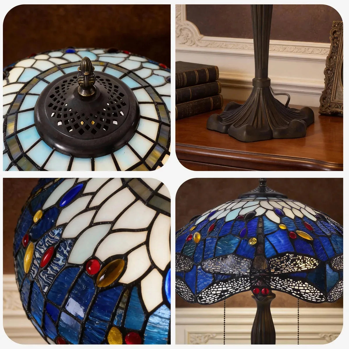 ArtisanGlow | Elegant Handcrafted Stained Glass Table Lamp 13
