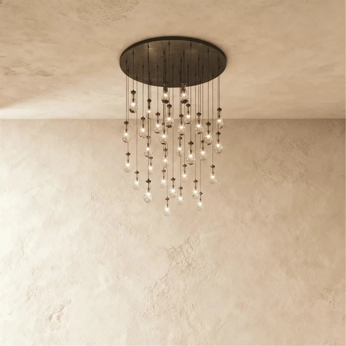 Freyza - AquaLustre | Elegant Raindrop Glass Chandelier Fixture
