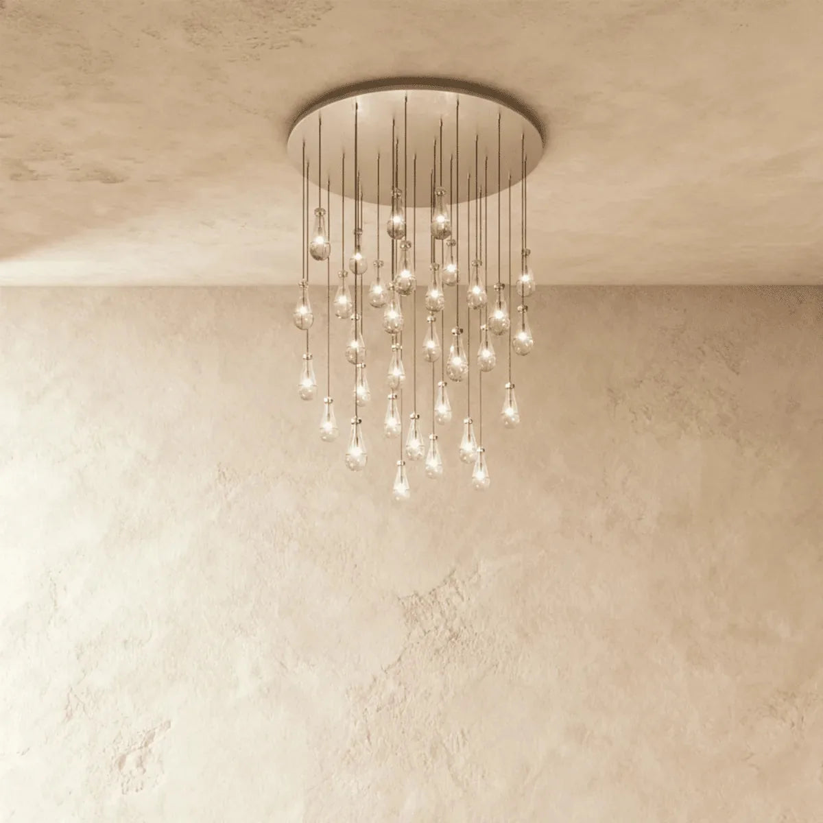 Freyza - AquaLustre | Elegant Raindrop Glass Chandelier Fixture