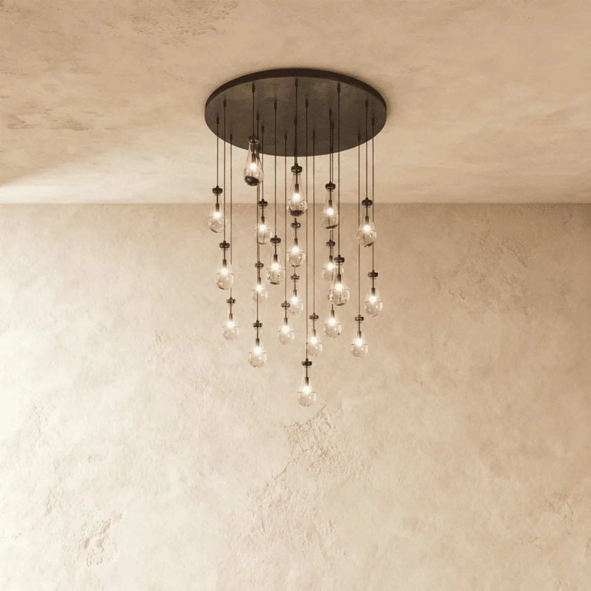 Freyza - AquaLustre | Elegant Raindrop Glass Chandelier Fixture