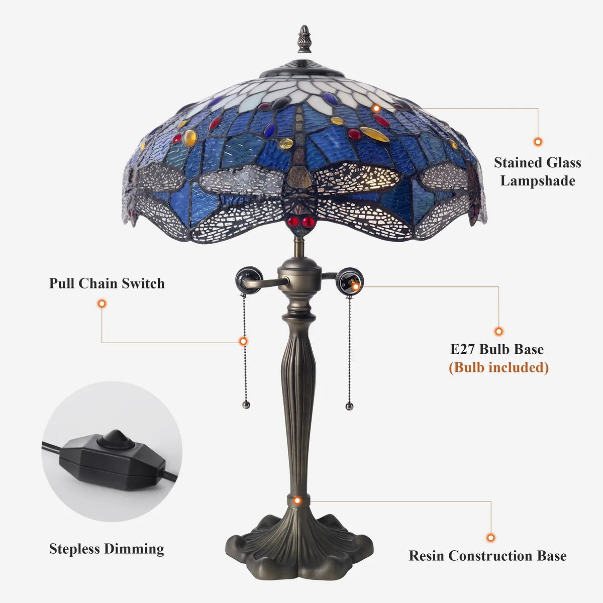 ArtisanGlow | Elegant Handcrafted Stained Glass Table Lamp 15