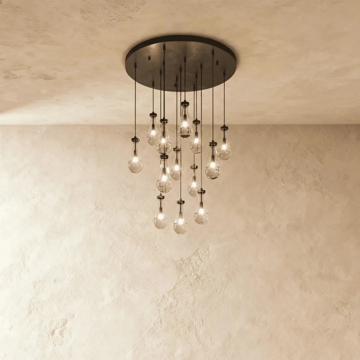 Freyza - AquaLustre | Elegant Raindrop Glass Chandelier Fixture