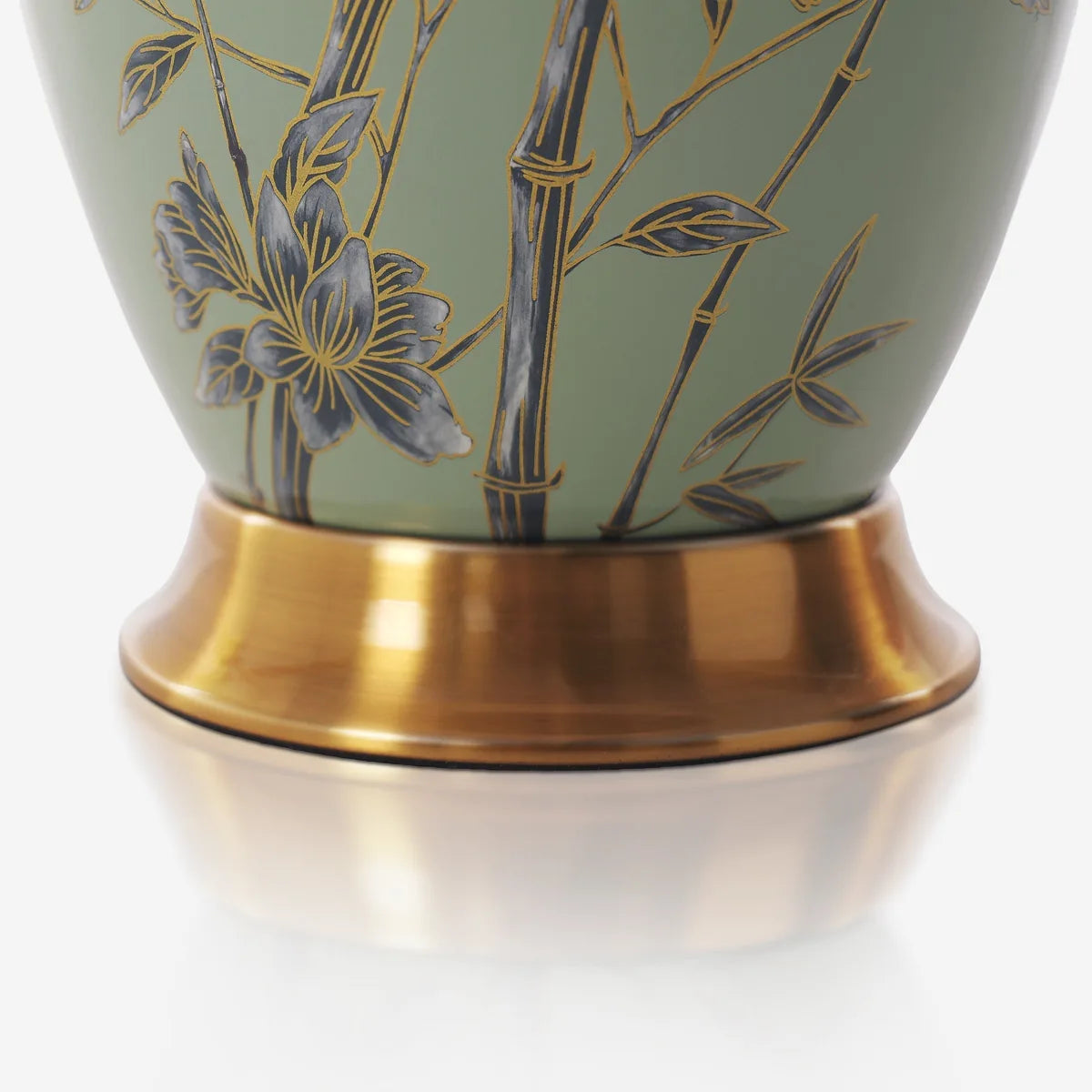 BambooGlow | Elegant Serene Green Ceramic Table Lamp with Dimming Feature 17