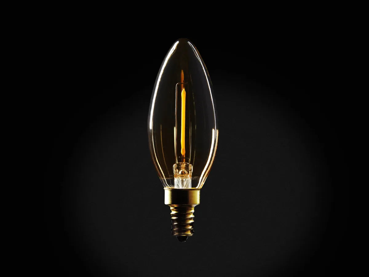 AmberGlow | Warm Dimmable LED B11 Filament Light Bulb E12 Base 0